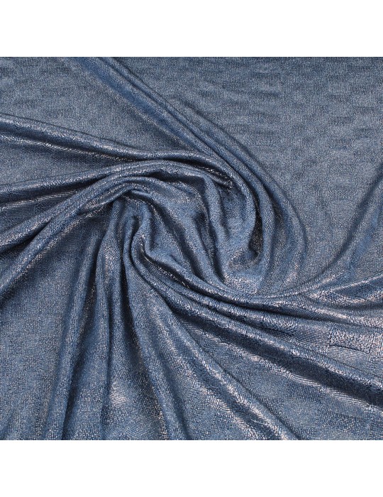 Tissu jersey foil bleu marine