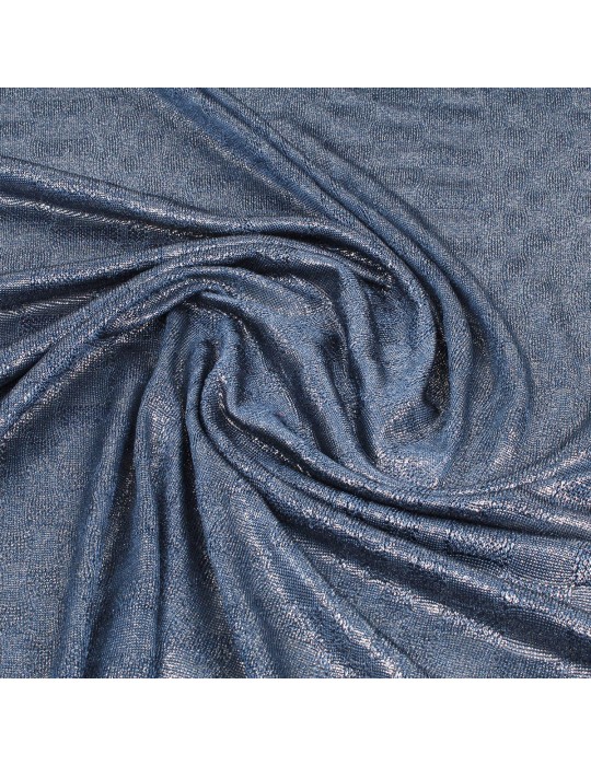 Tissu jersey foil bleu marine