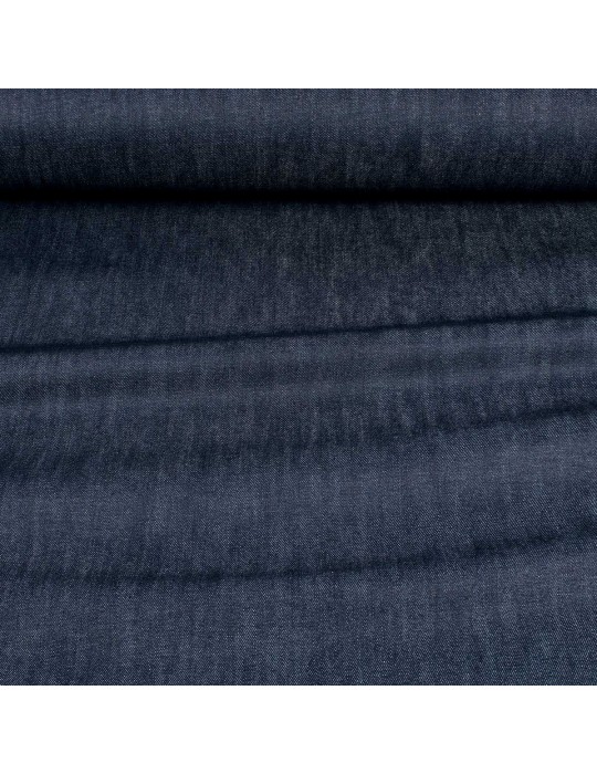 Tissu jean coton/polyester 140 cm bleu