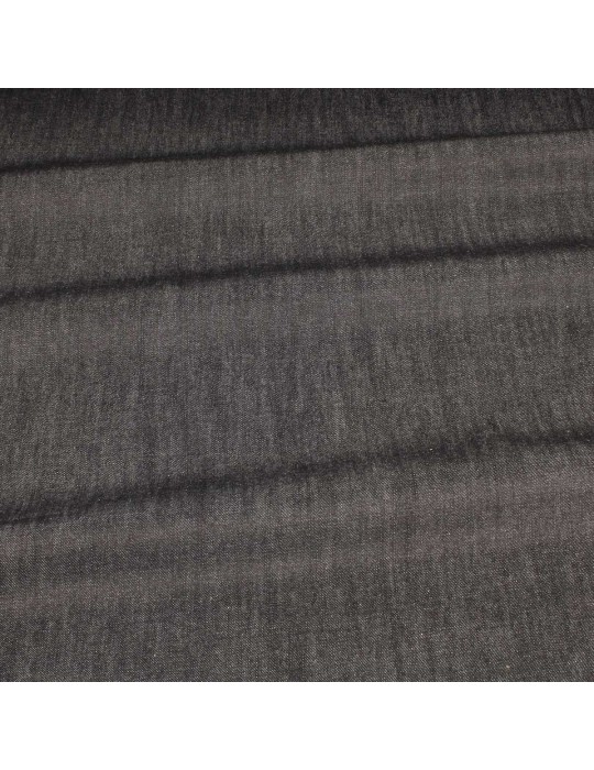 Tissu jean coton 150 cm noir clair