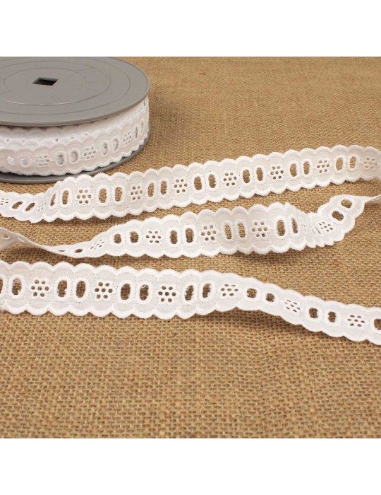 Broderie entre deux 23 mm blanc