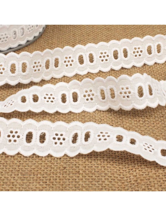 Broderie entre deux 23 mm blanc