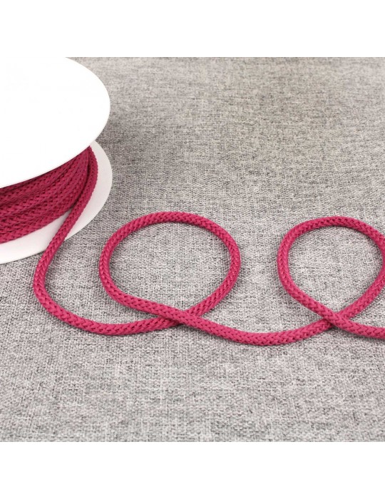 Cordon tricoté 4,5 mm fuchsia