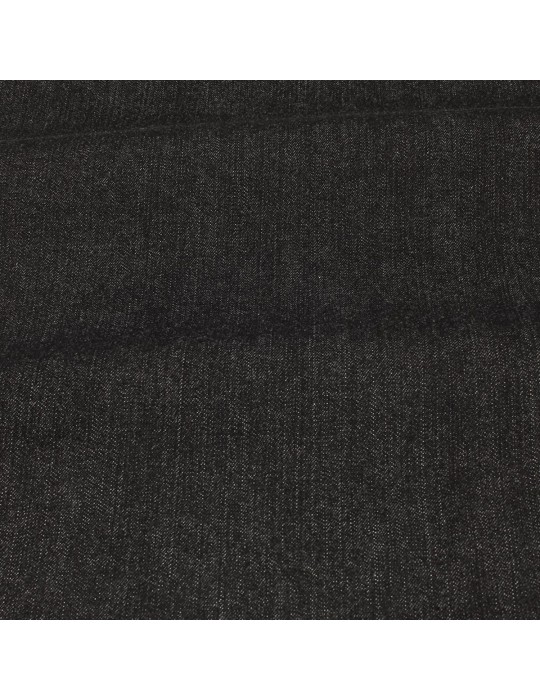 Tissu jean coton/polyester/élasthanne 150 cm noir