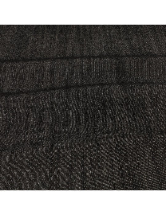 Tissu jean coton 145 cm noir clair