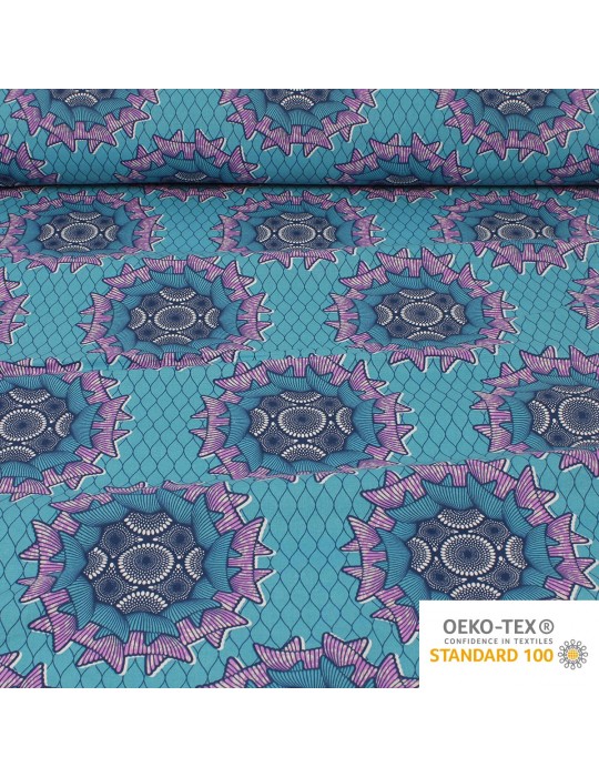 Coupon tissu africain bleu 300 x 150 cm