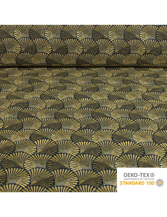 Tissu jacquard shell Oeko-tex doré