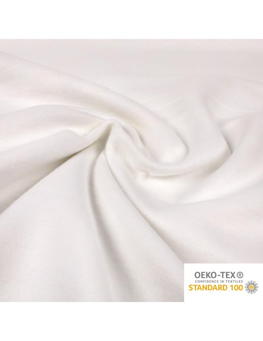 Tissu molleton grande largeur Oeko-tex blanc