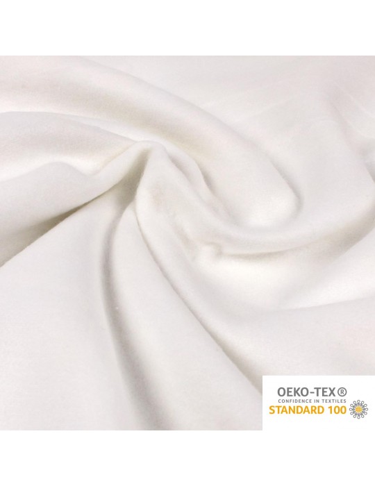 Tissu molleton grande largeur Oeko-tex blanc