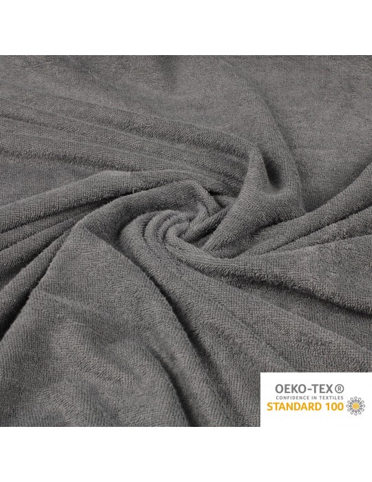 Tissu éponge bambou Oeko-tex gris