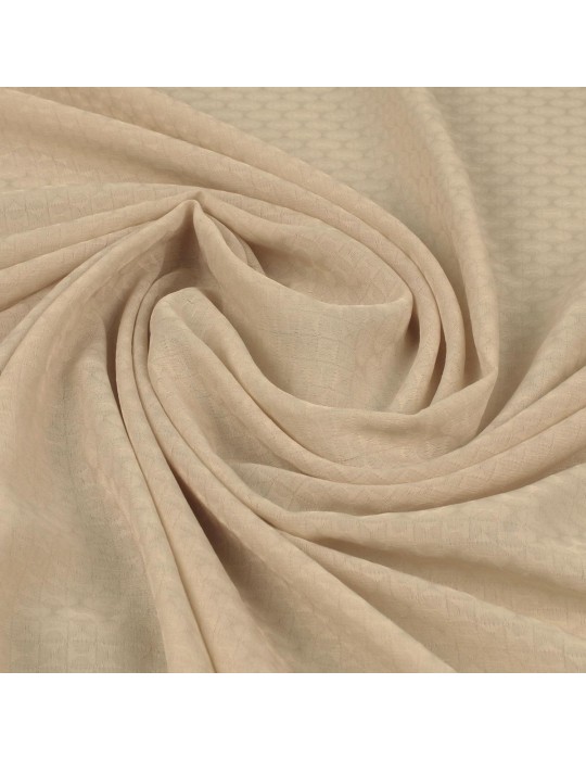 Tissu polyester géométrique beige