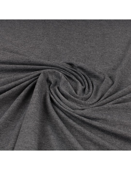 Tissu jersey uni gris chiné