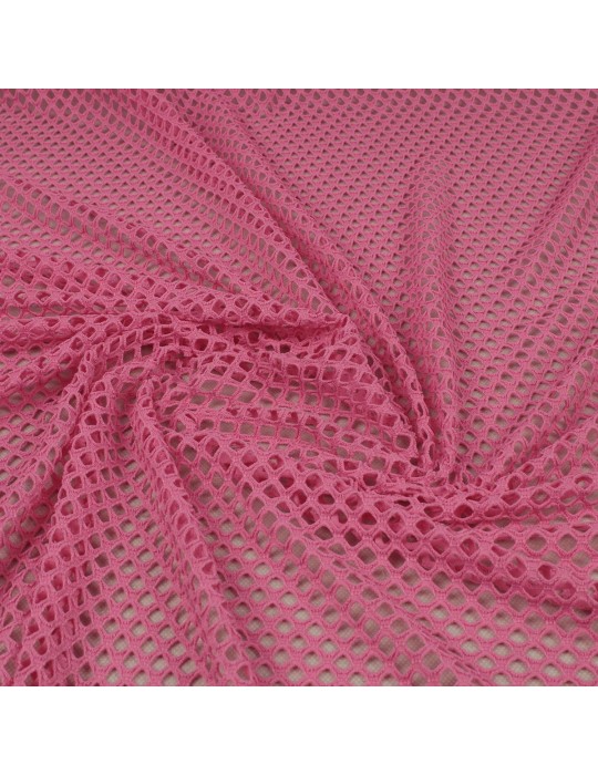 Tissu filet rose bonbon