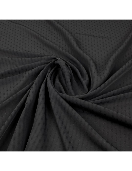 Tissu polyester géométrique noir