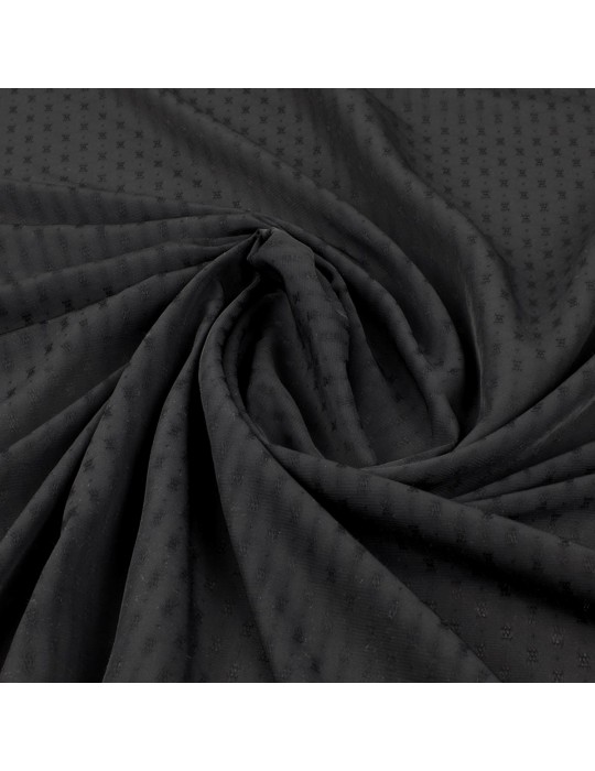 Tissu polyester géométrique noir