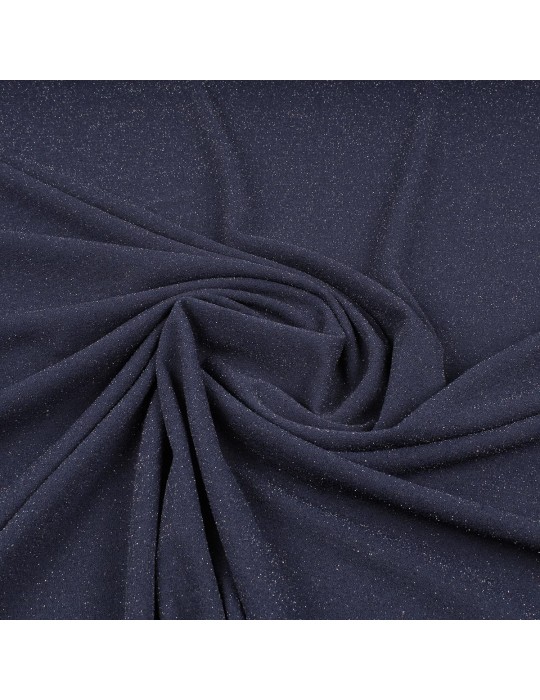 Tissu jersey foil/pailleté bleu marine