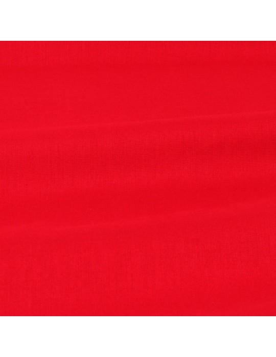 Tissu popeline uni noël rouge