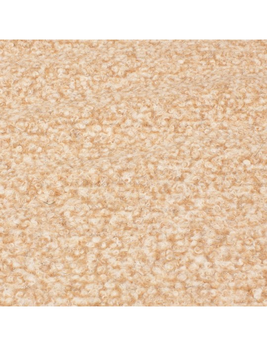 Tissu aspect laine lurex beige/blanc