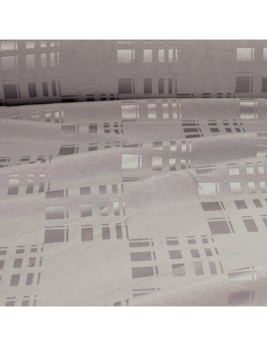 Tissu damassé pour nappe gris