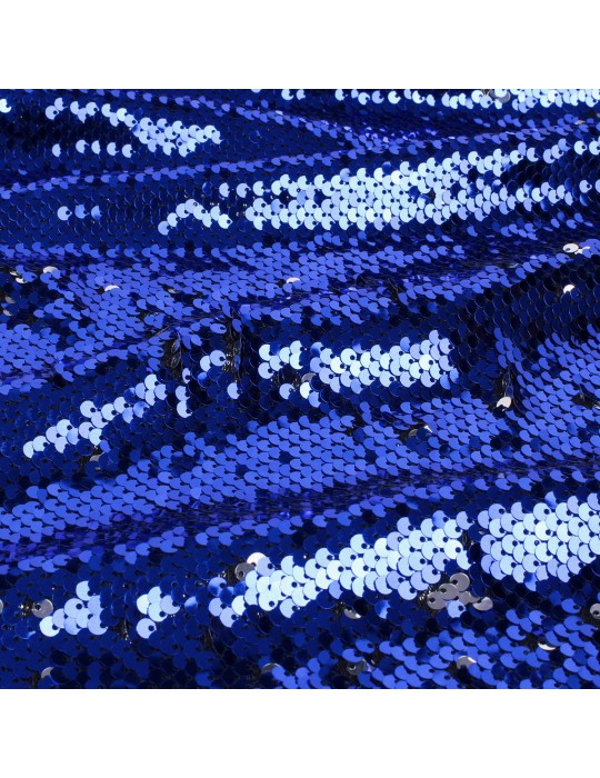 Tissu paillette sequin bleu cobalt