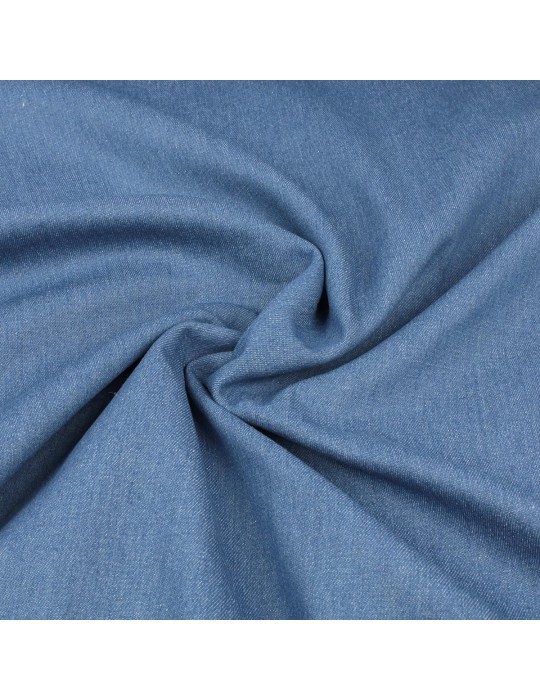 Tissu jean fourrure teddy uni bleu