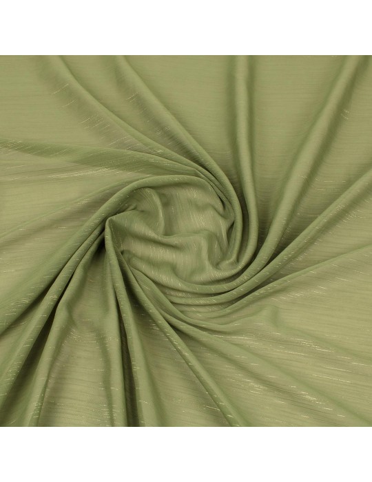 Coupon tissu mousseline vert army/métal 300 x 147 cm