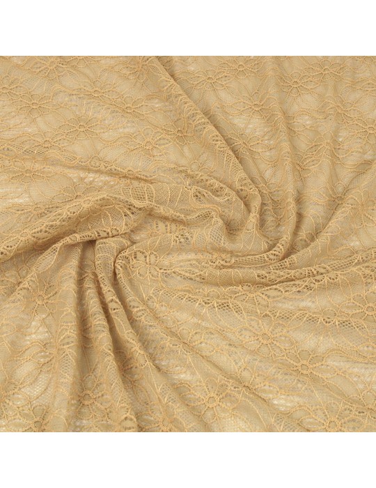 Coupon dentelle floral beige 300 x 140 cm