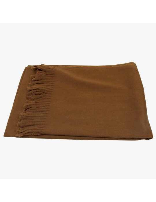 Echarpe viscose/laine camel 60 x 175 cm