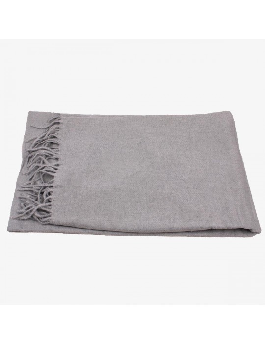 Echarpe viscose/laine gris clair 60 x 175 cm