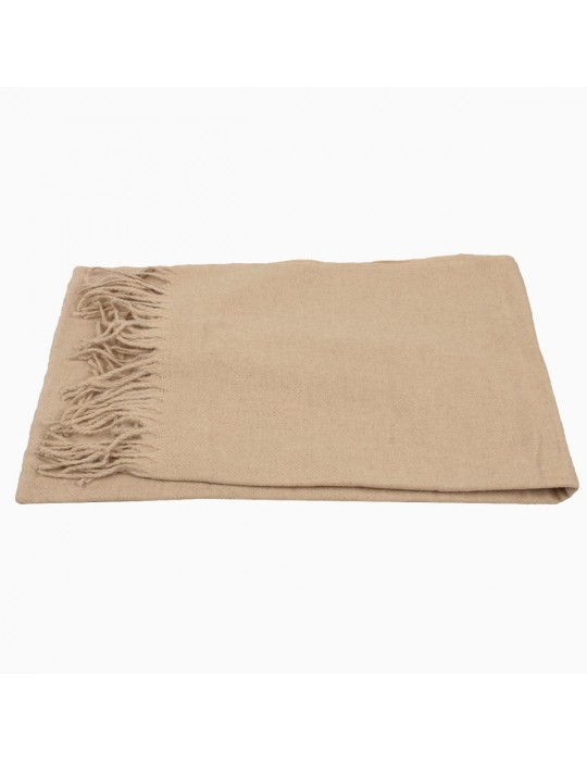 Echarpe viscose/laine beige 60 x 175 cm