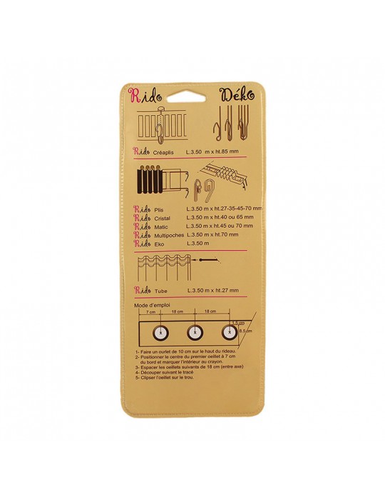 Oeillets en plastique clipsables 40 mm transparent