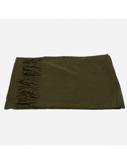 Echarpe viscose/laine vert kaki 60 x 175 cm