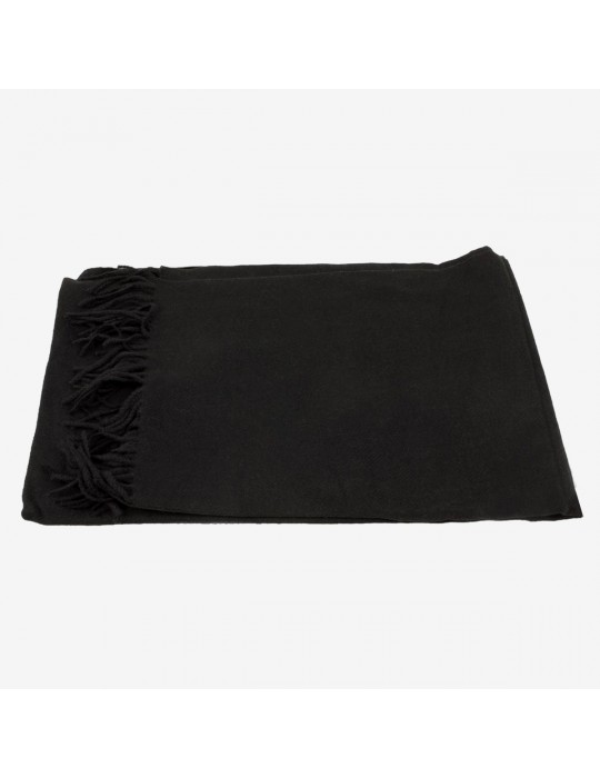 Echarpe viscose/laine noire 60 x 175 cm