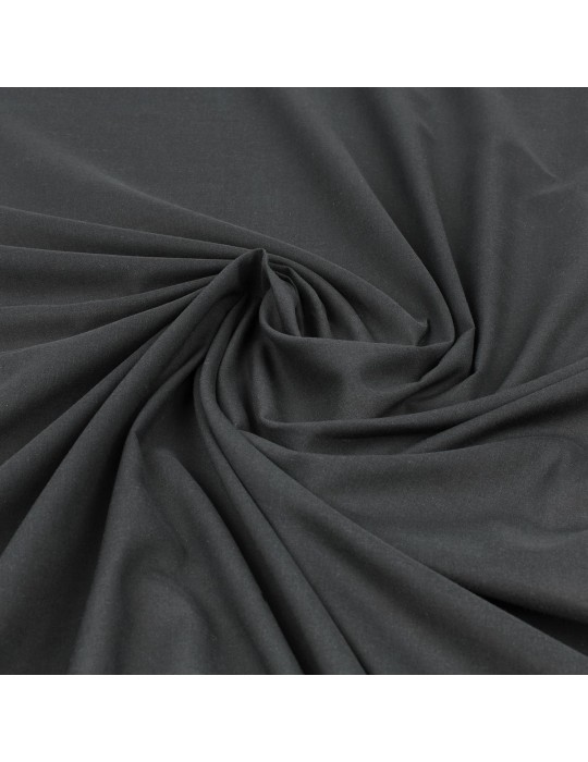 Tissu voile de coton unni noir