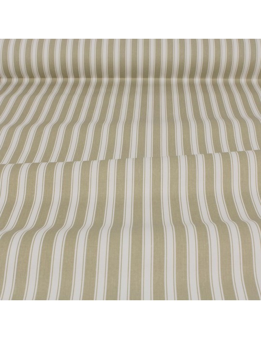 Tissu anti-duvet rayure kaki