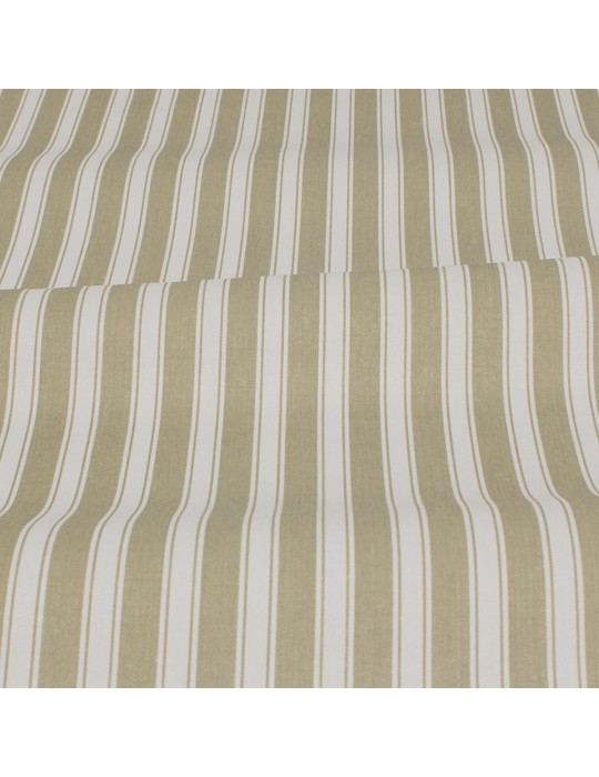 Tissu anti-duvet rayure kaki