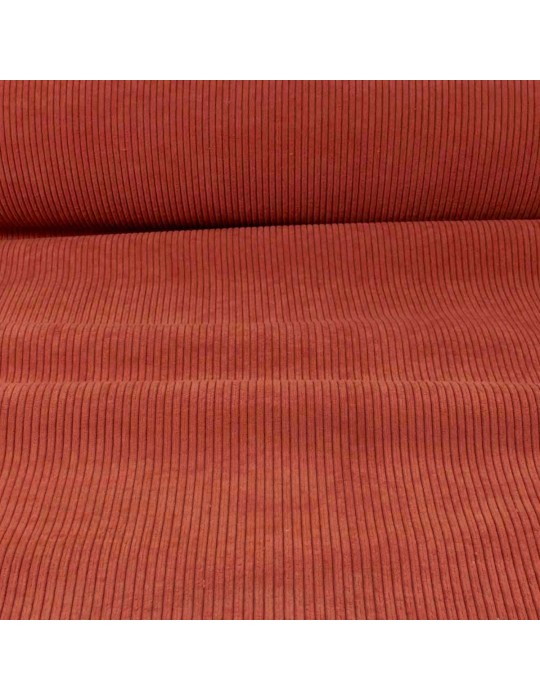Tissu velours côtelé uni 140 cm rouge