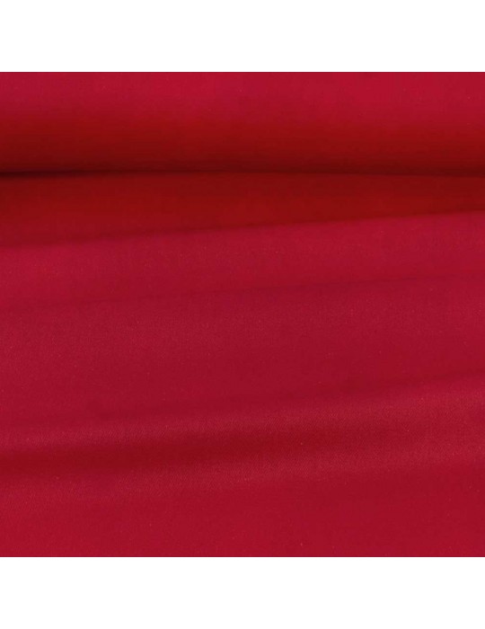 Tissu sergé de coton uni rouge