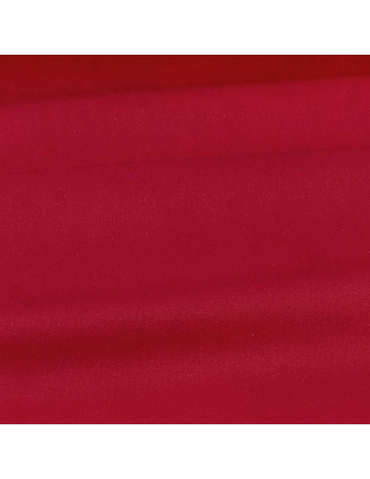 Tissu sergé de coton uni rouge