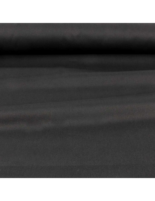 Tissu sergé de coton uni noir
