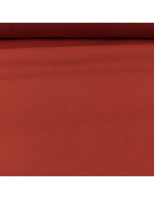 Tissu sergé de coton uni terracota