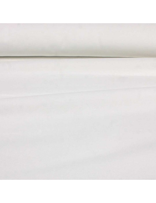 Tissu sergé de coton uni blanc