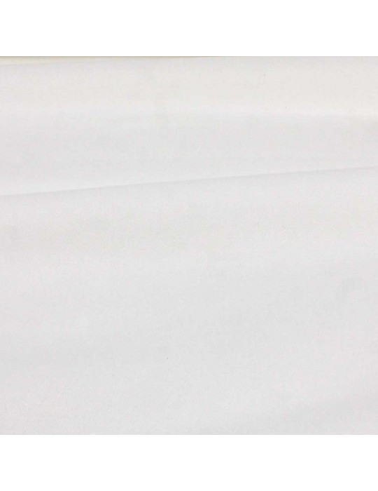 Tissu sergé de coton uni blanc