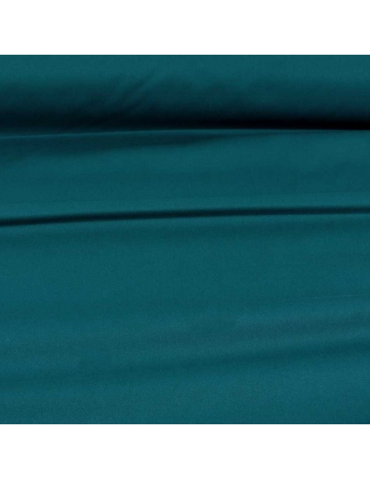 Tissu sergé de coton uni bleu canard
