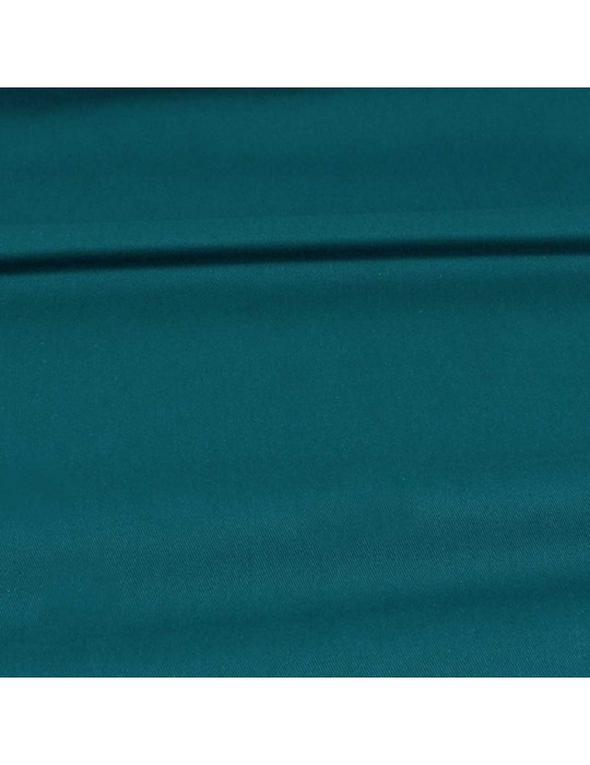 Tissu sergé de coton uni bleu canard