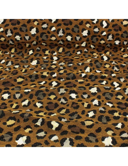 Tissu jacquard cougar cacahuète