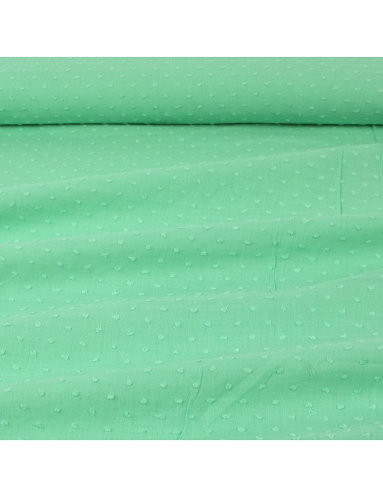 Tissu coton plumetis menthe