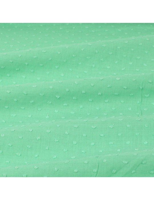 Tissu coton plumetis menthe