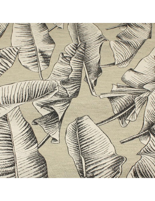 Tissu jacquard végétal écru