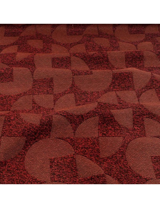 Tissu jacquard chenille terracotta